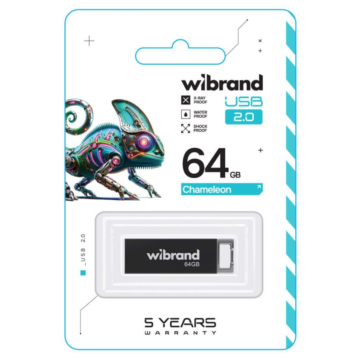Flash Wibrand USB 2.0 Chameleon 64Gb Black