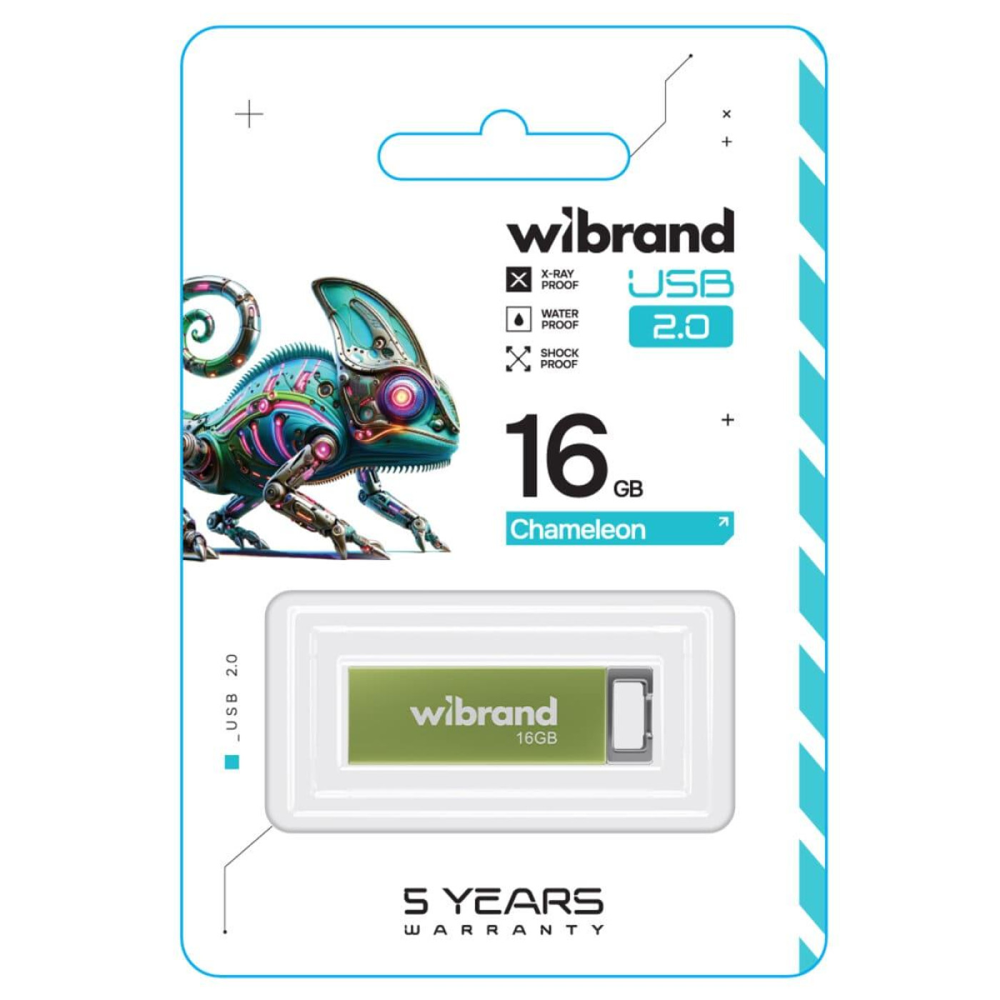 Flash Wibrand USB 2.0 Chameleon 16Gb Light green