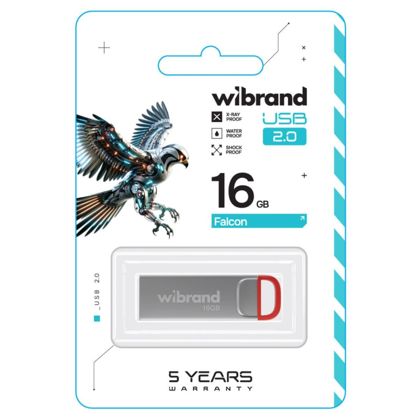 Flash Wibrand USB 2.0 Falcon 16Gb Red