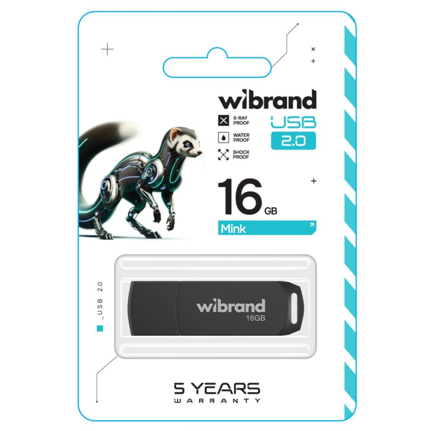 Flash Wibrand USB 2.0 Mink 16Gb Black