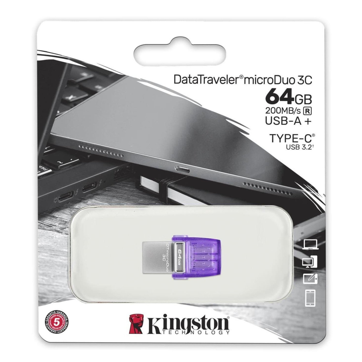 Флеш-накопитель Kingston DT Duo 3C 64GB (DTDUO3CG3/64GB)