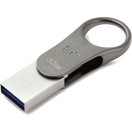 Флеш-накопитель Silicon Power USB 32G usb3.1+TypeC DriveMobile C80 Silver (SP032GBUC3C80V1S)