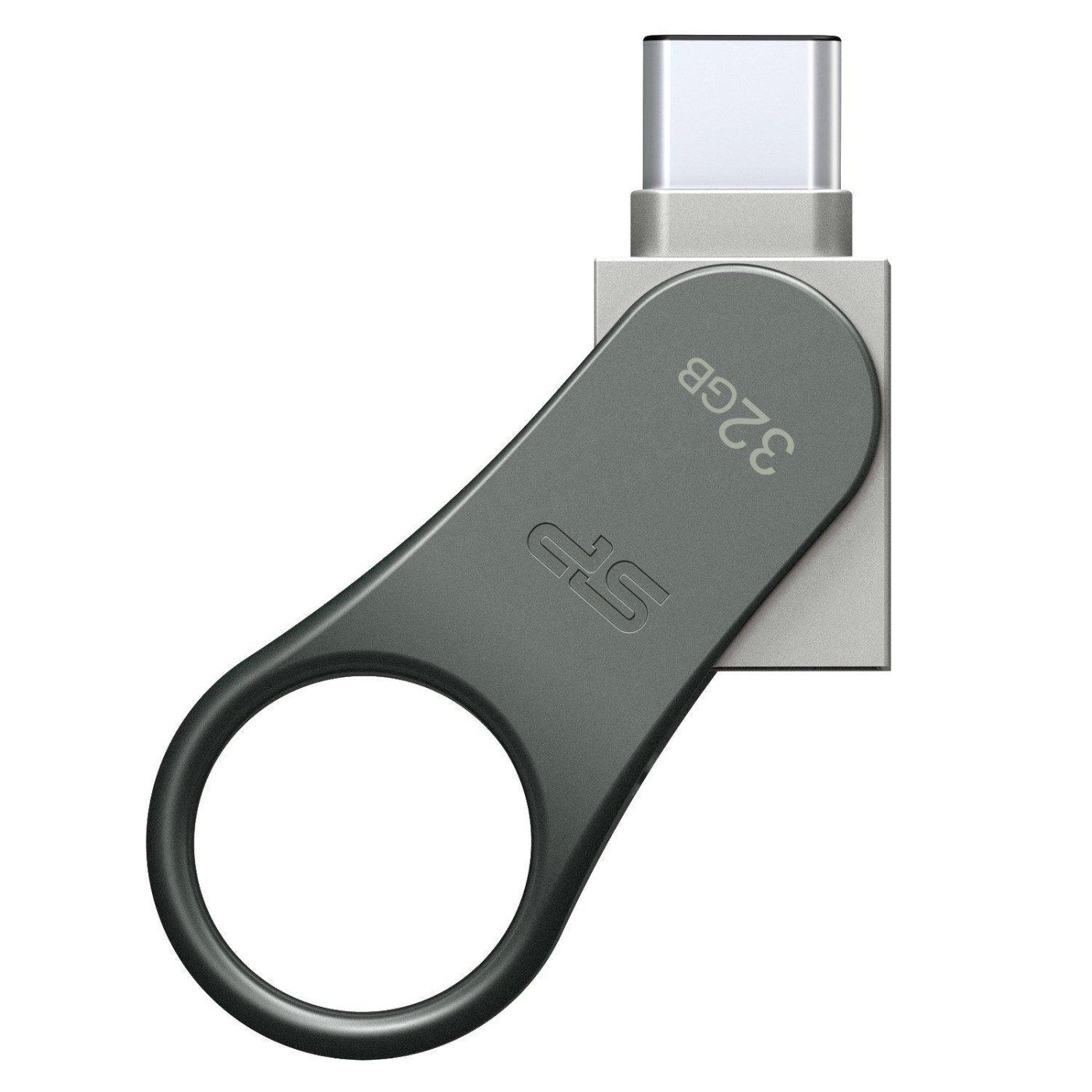 Флеш-накопичувач Silicon Power USB 32G usb3.1+TypeC DriveMobile C80 Silver (SP032GBUC3C80V1S)