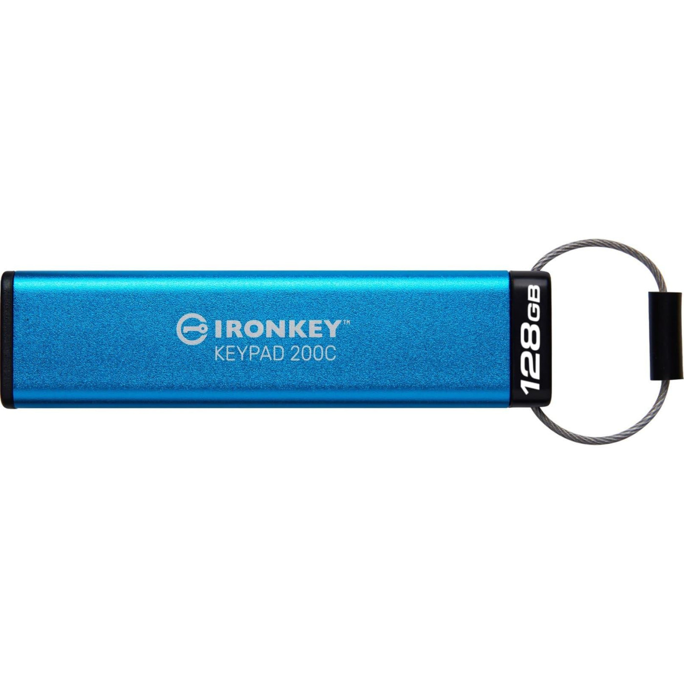 Флеш-накопичувач USB3.2 128GB Kingston IronKey Keypad 200 Type-C Blue (IKKP200C/128GB)