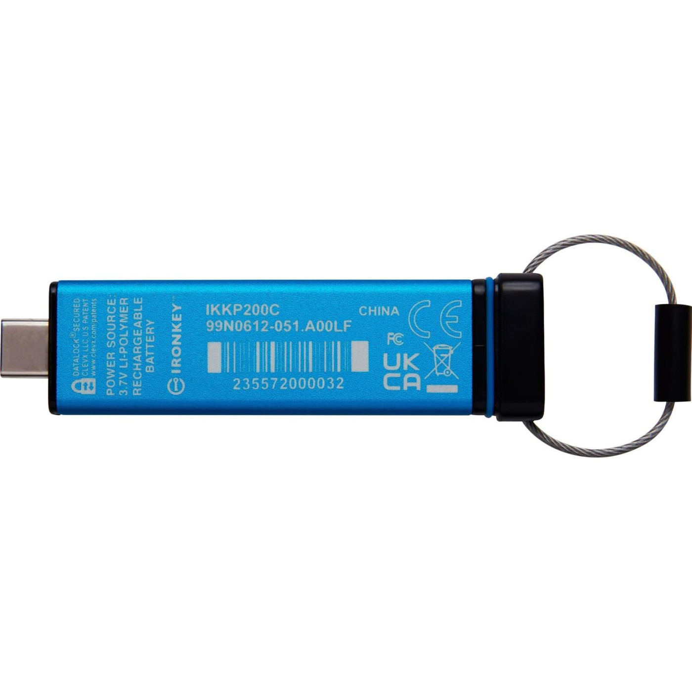 Флеш-накопичувач USB3.2 128GB Kingston IronKey Keypad 200 Type-C Blue (IKKP200C/128GB)