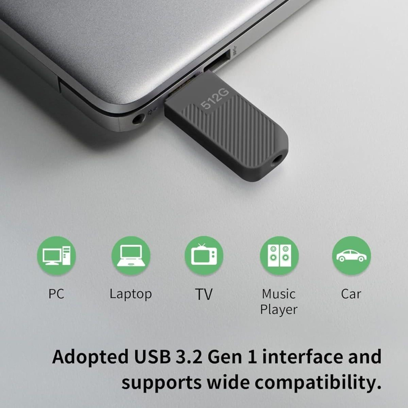 Флеш-накопичувач Acer USB 512G usb3.2 UP300 Black (BL.9BWWA.529)