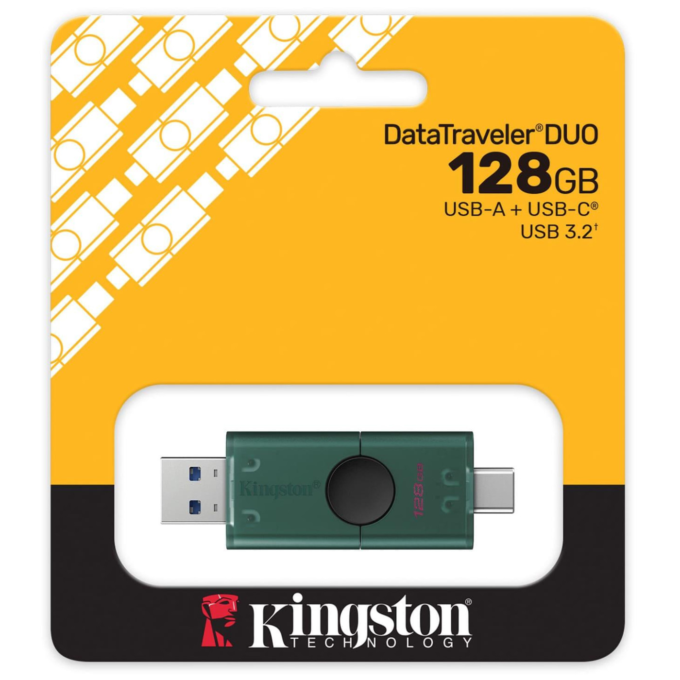 Флеш-накопитель Kingston USB Накопичувач 128GB USB 3.2 Type-A + Type-C DT DuoG2 (DTDEG2/128GB)