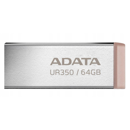 Флеш-накопитель Adata Flash 64Gb USB 3.2 UR 350 Silver/Beige (UR350-64G-RSR/BG)