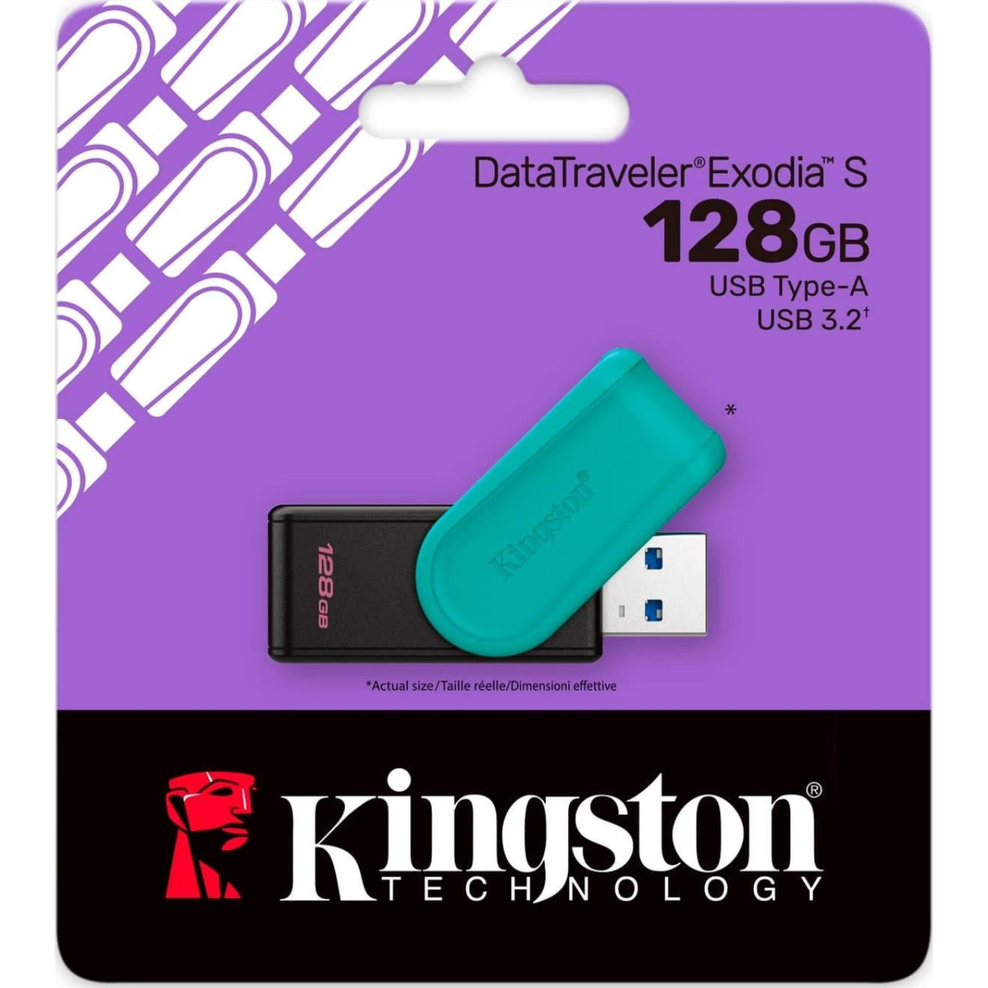 Флеш-накопичувач Kingston 128GB USB 3.2 Type-A Gen1 DT Exodia S (DTXS/128GB)