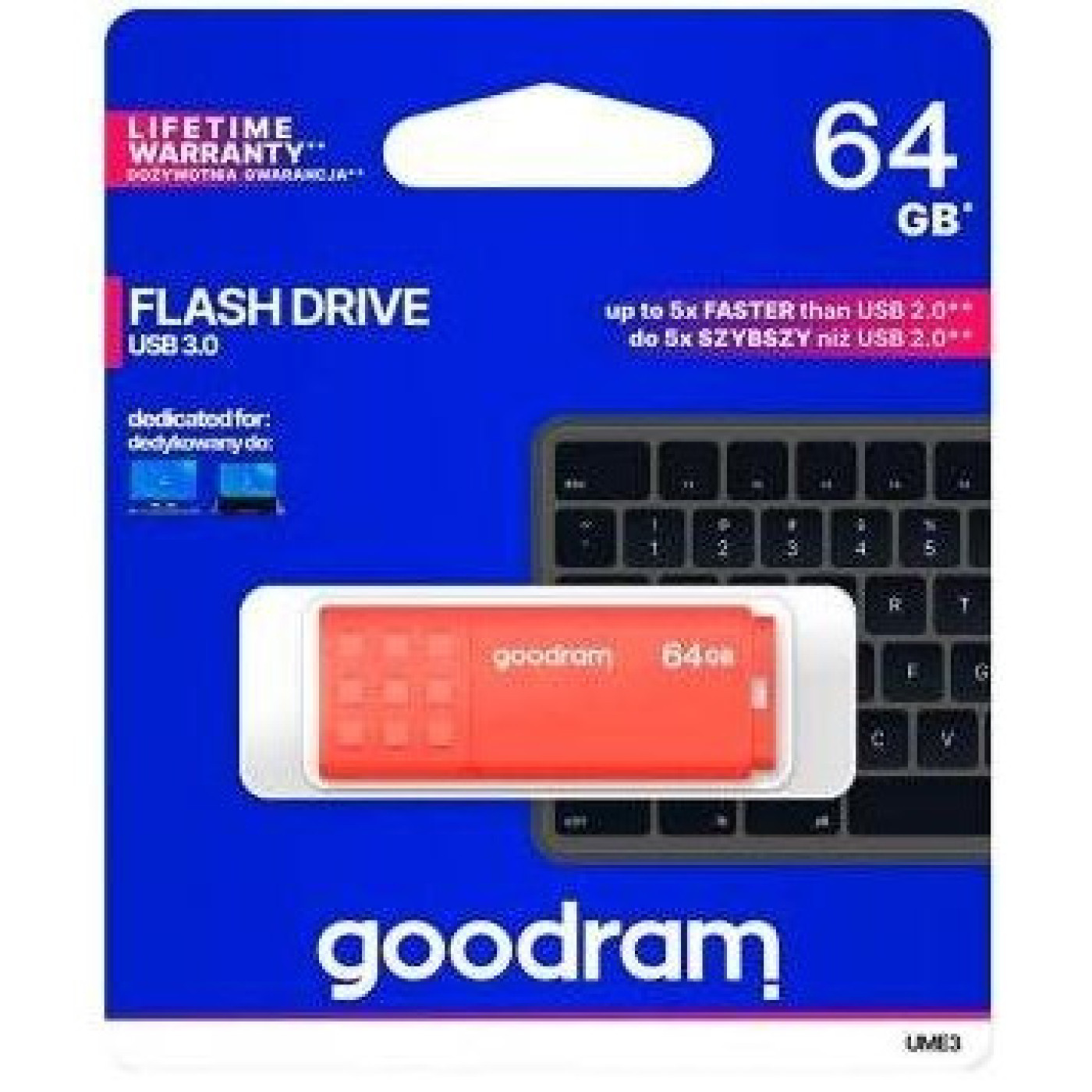 Флеш-накопитель GoodRam 64GB USB3.0 UME3 Orange (UME3-0640O0R11)