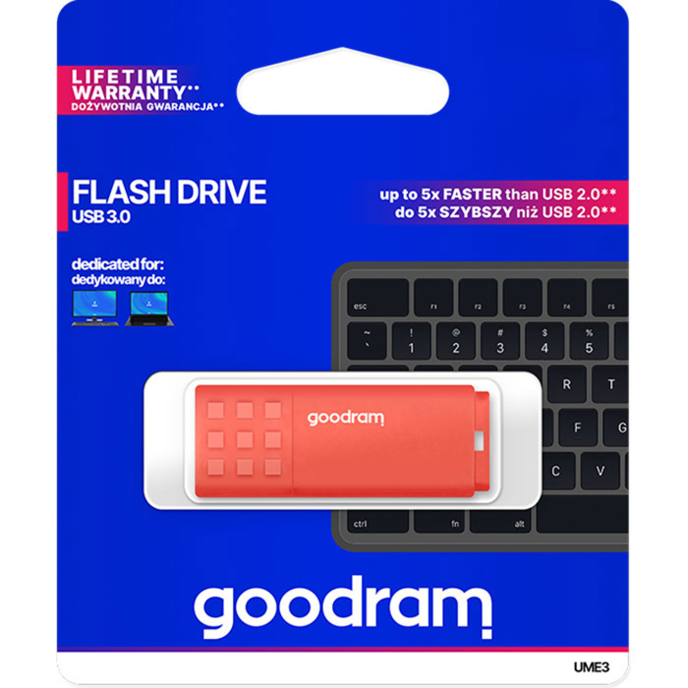 Флеш-накопитель GoodRam USB3.0 128GB UME3 Orange (UME3-1280O0R11)