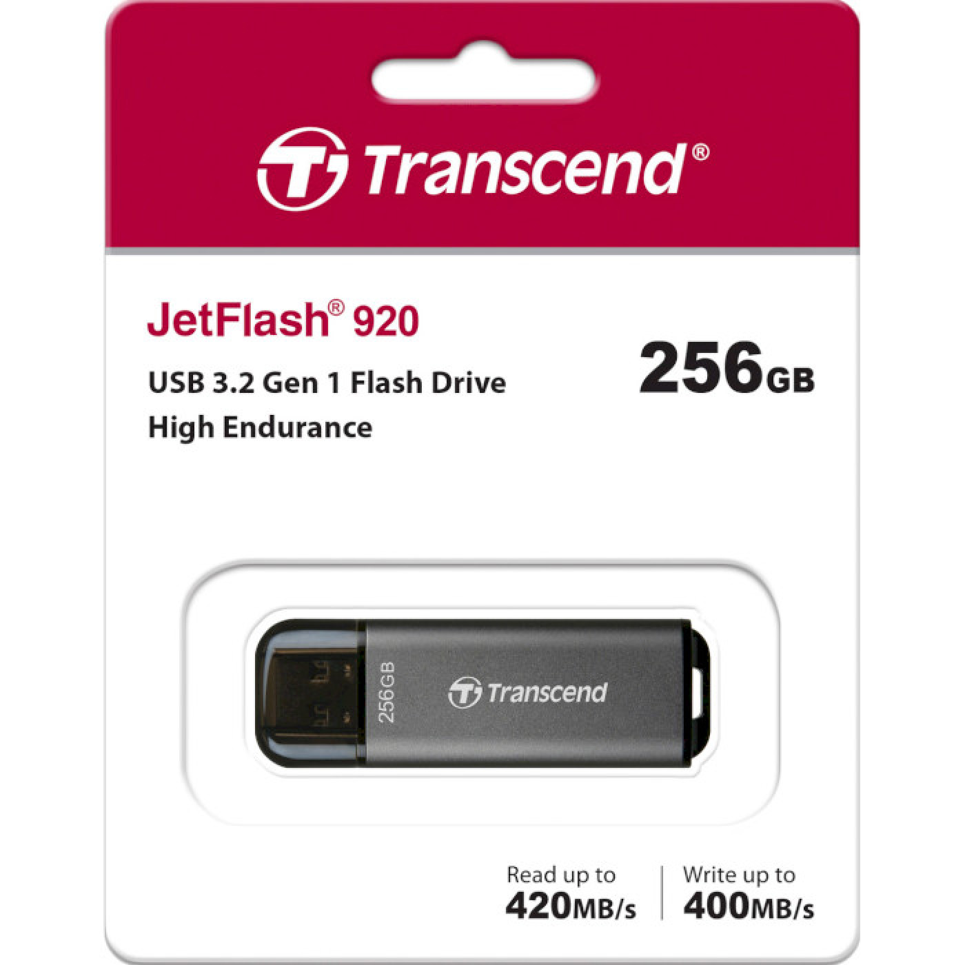 Флеш-накопичувач Transcend USB флеш накопичувач 256GB JetFlash 920 Black USB 3.2 (TS256GJF920)