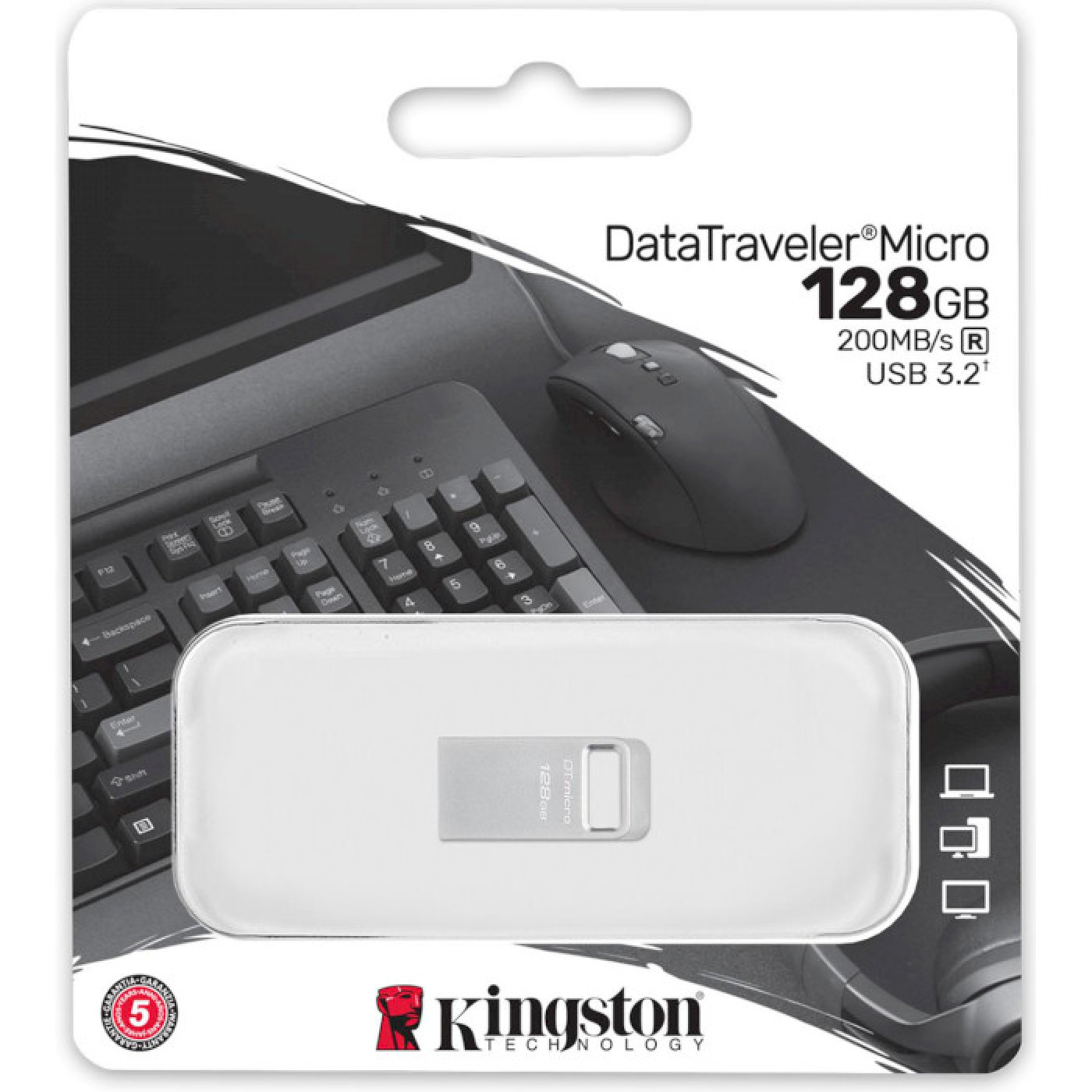 Флеш-накопитель Kingston DTMC3 G2 128GB 200MB/s Metal USB 3.2 (DTMC3G2/128GB)