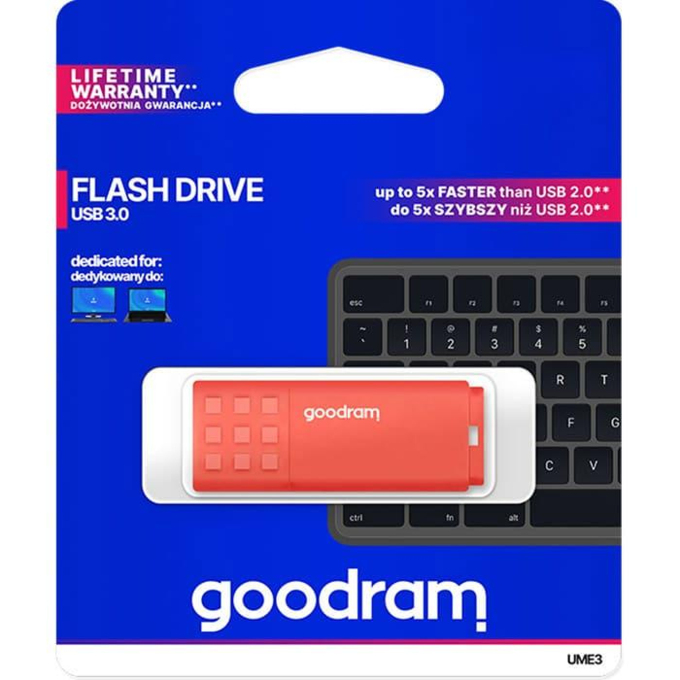 Флеш-накопичувач GoodRam USB3.0 16GB UME3 Orange (UME3-0160O0R11)