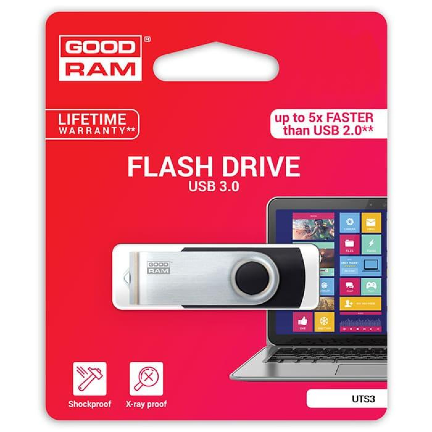 Флеш-накопитель GoodRam 16Gb USB3.2 Black (UTS3-0160K0R11)