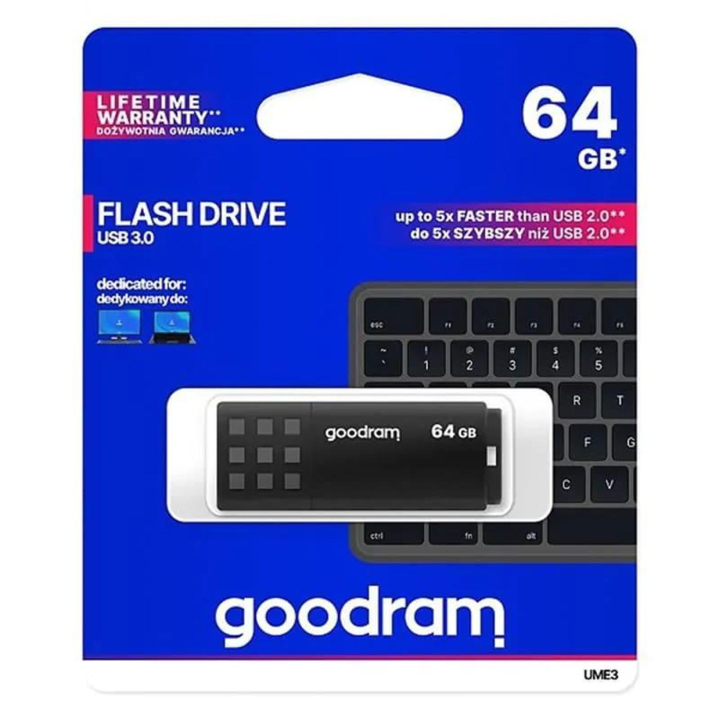 Флеш-накопичувач GoodRam 64Gb USB3.0 Black (UME3-0640K0R11)