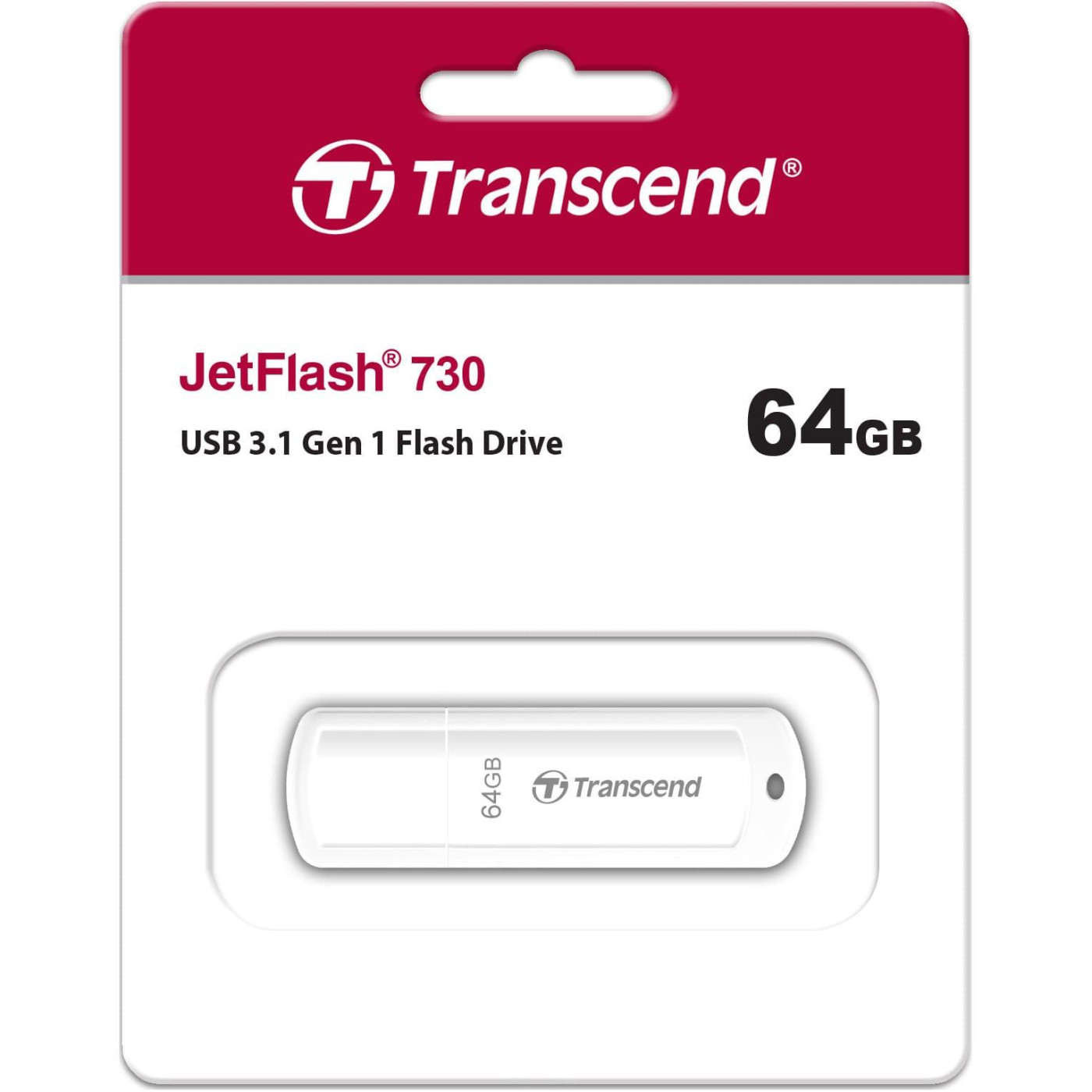 Флеш-накопитель Transcend USB3.1 64GB JetFlash 730 White (TS64GJF730)