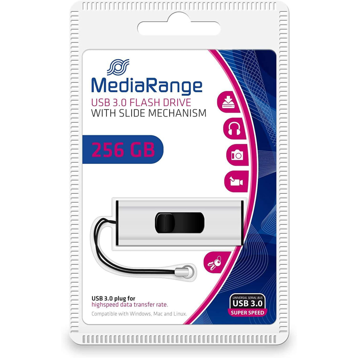 Флеш-накопичувач MediaRange 256GB USB 3.0 flash drive (MR919)