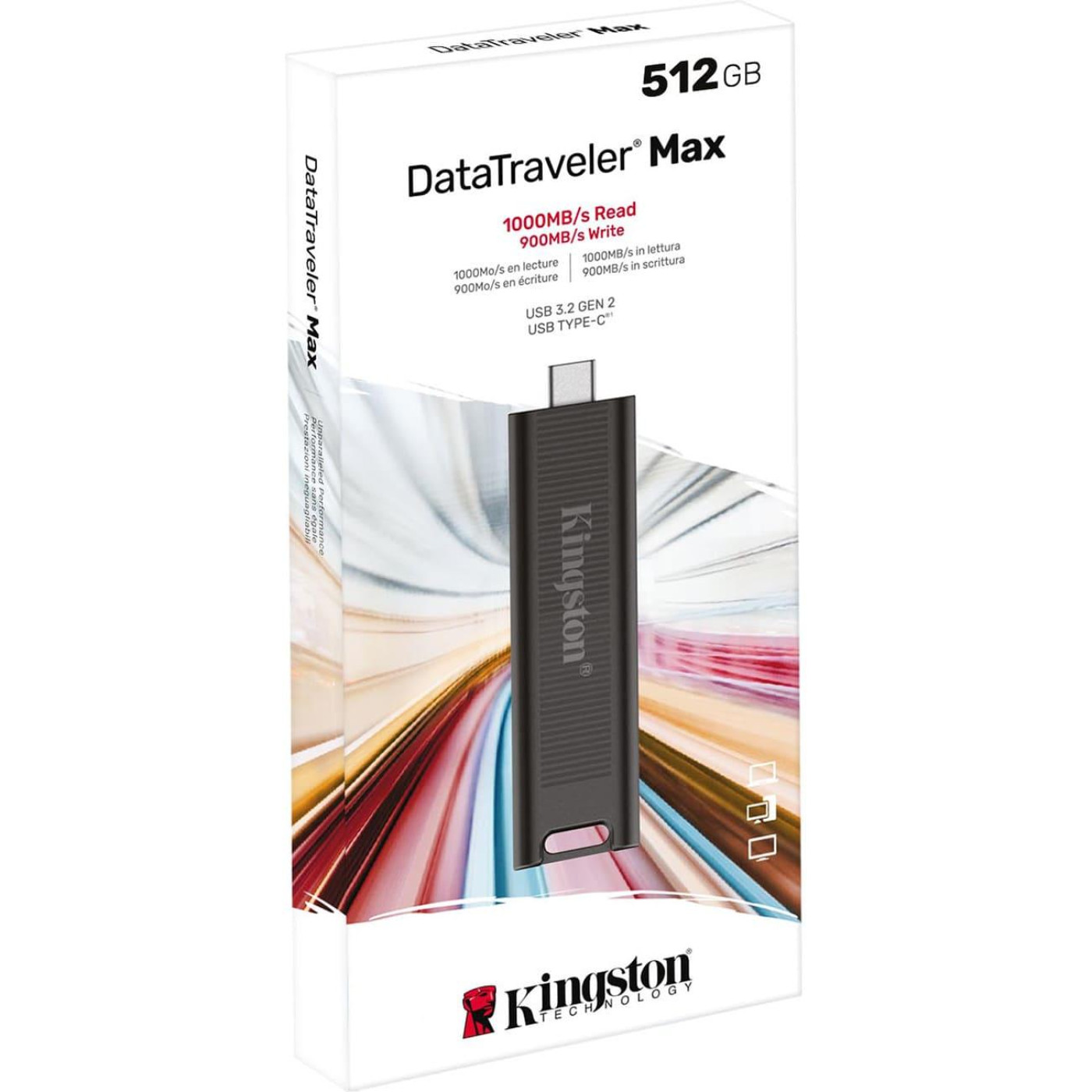 Флеш-накопичувач Kingston 512GB USB3.2 Gen 2 DataTraveler Max DTMAX/512GB (DTMAX/512GB)