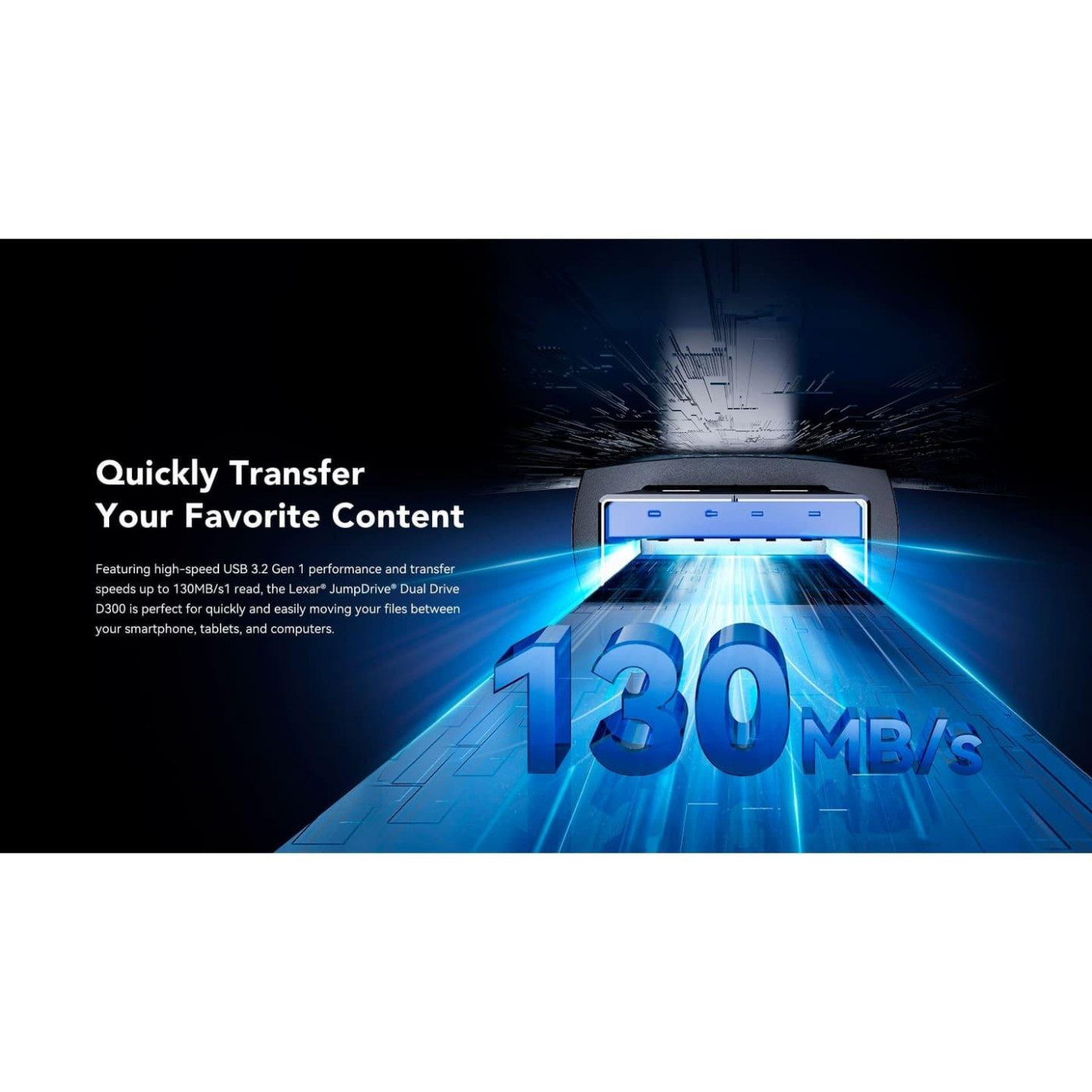 Флеш-памъять (накопичувач USB) USB3.2 128GB LJDD300128G-BNBNG LEXAR