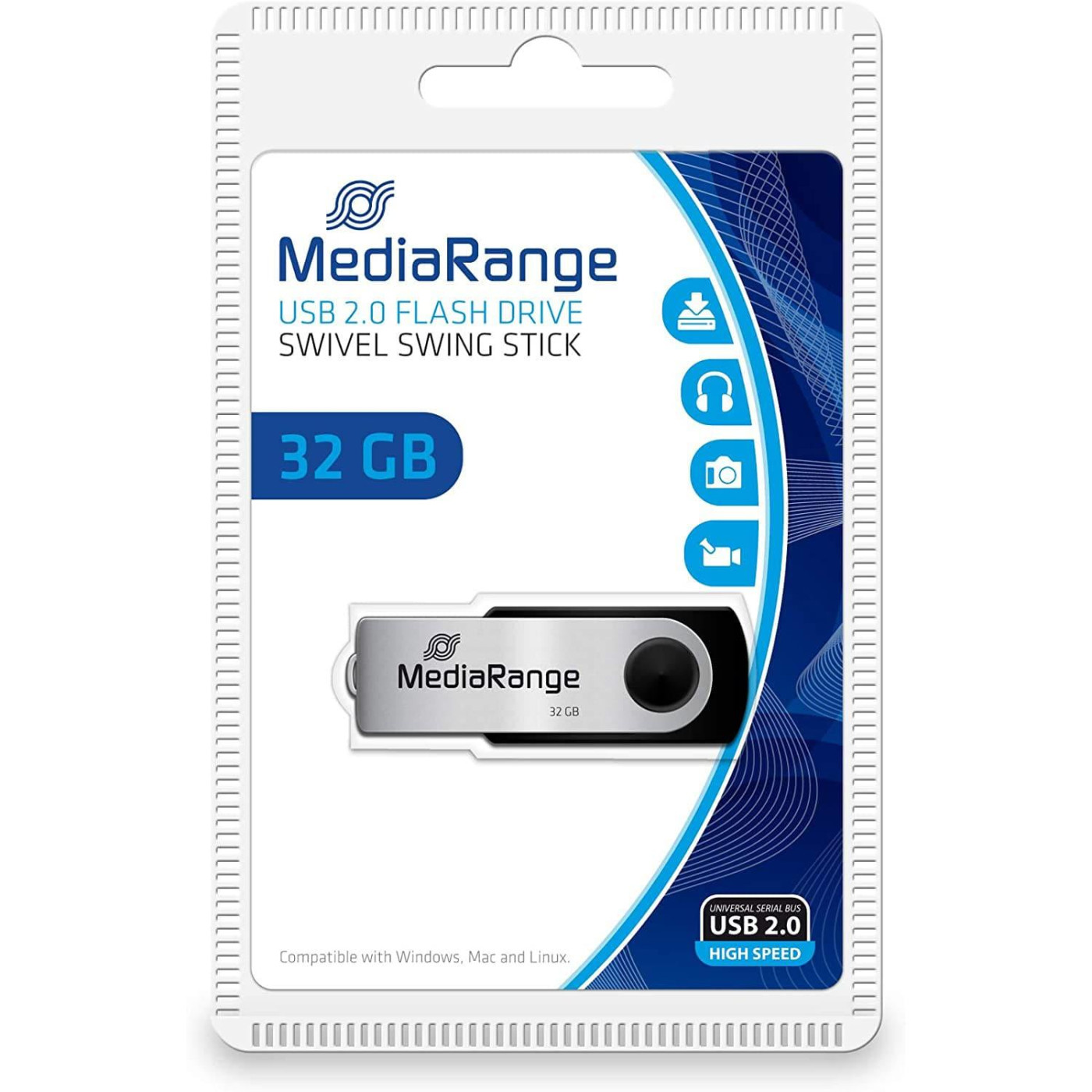 Флеш-накопитель MediaRange 32GB USB 2.0 (MR911)