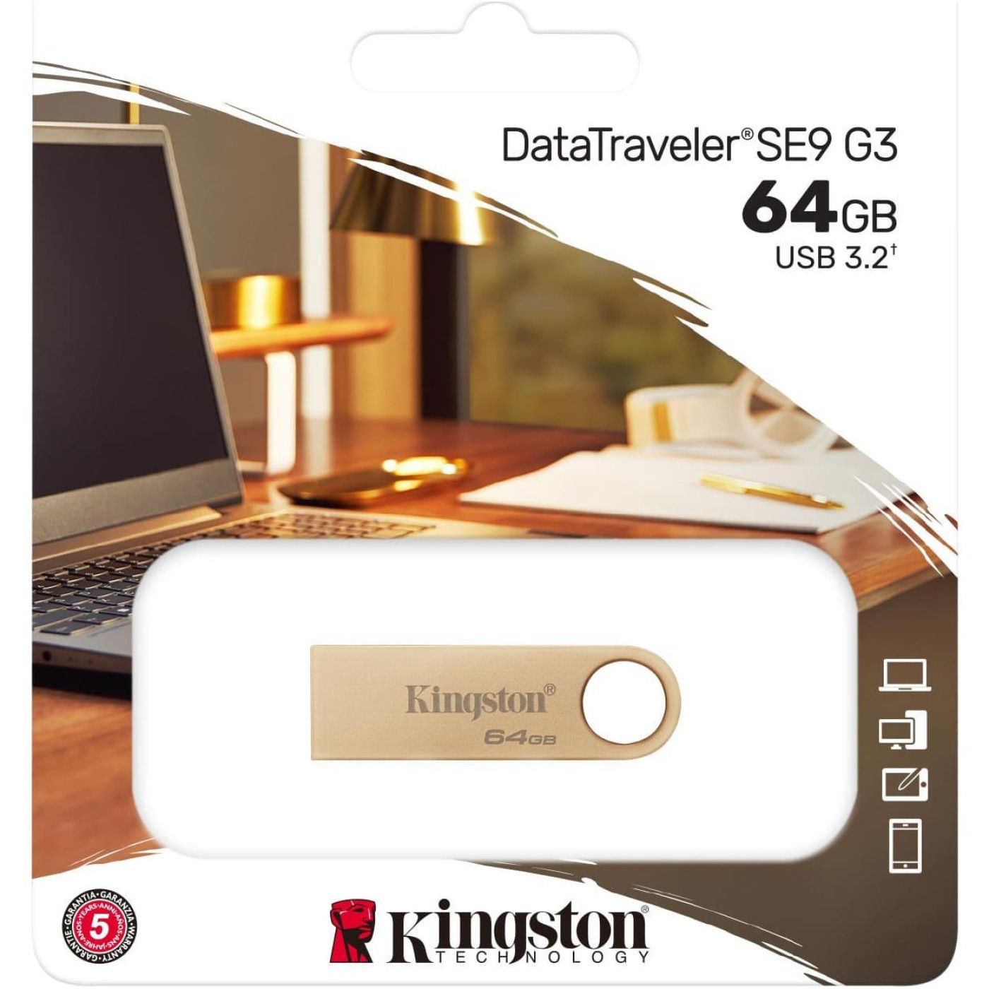 Флеш-накопитель Kingston 64GB USB 3.2 Type-A (DTSE9G3/64GB)