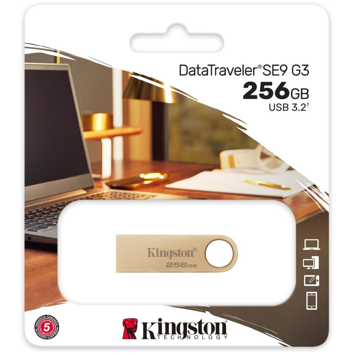 Флеш-накопичувач Kingston 256GB USB 3.2 Type-A DT SE9 G3 (DTSE9G3/256GB)
