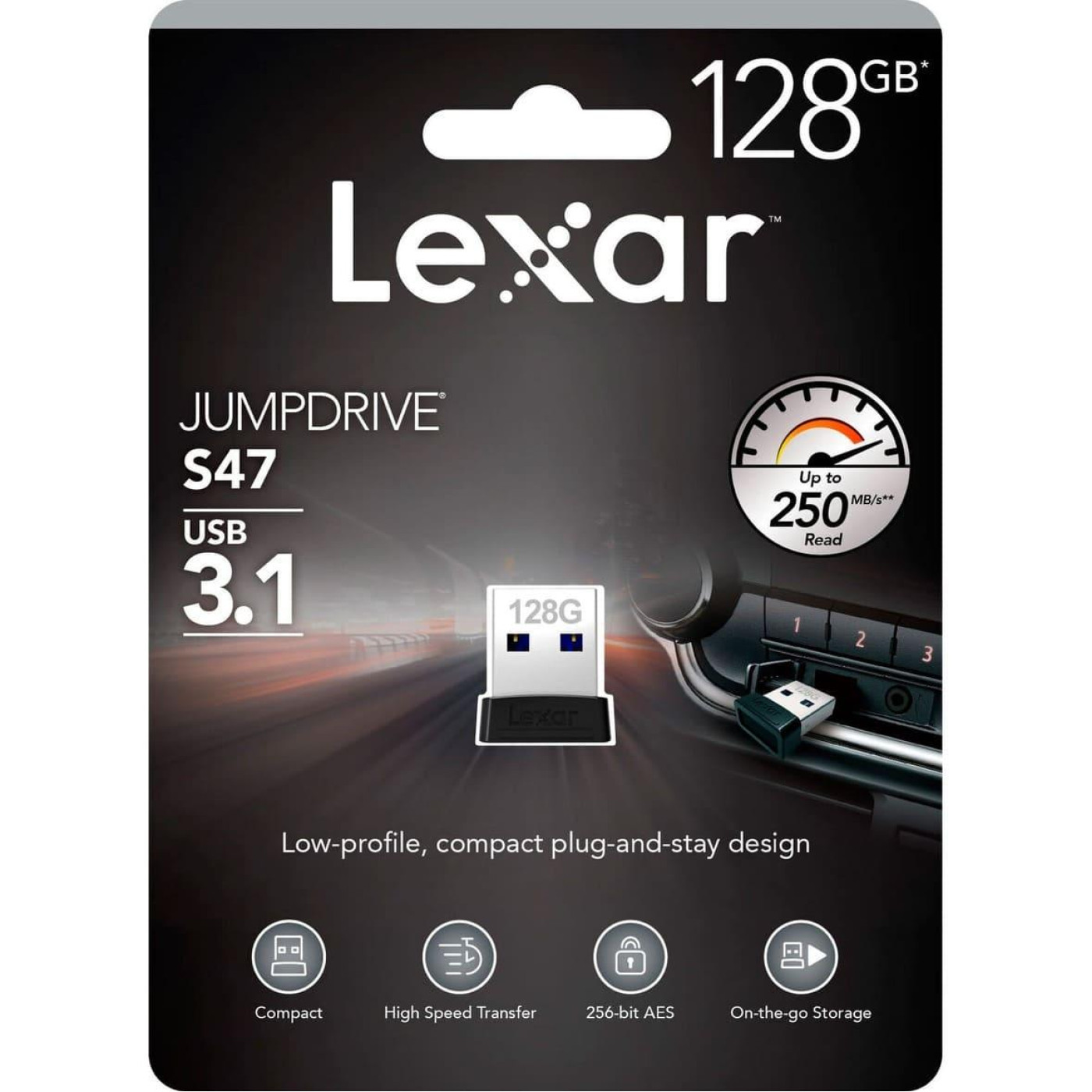 Флеш-накопичувач Lexar USB3.1 128GB S47 LJDS47-128ABBK (LJDS47-128ABBK)