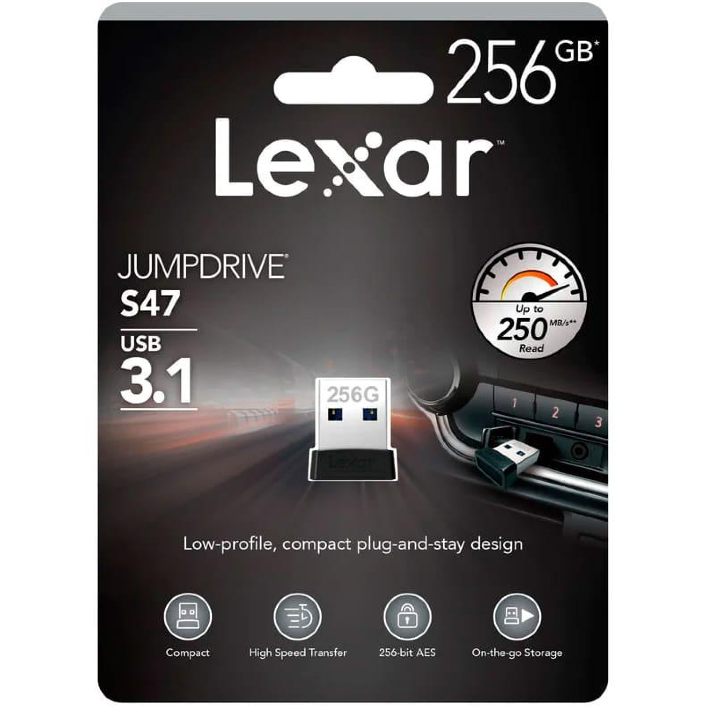 Флеш-накопитель Lexar USB3.1 256GB S47 LJDS47-256ABBK (LJDS47-256ABBK)