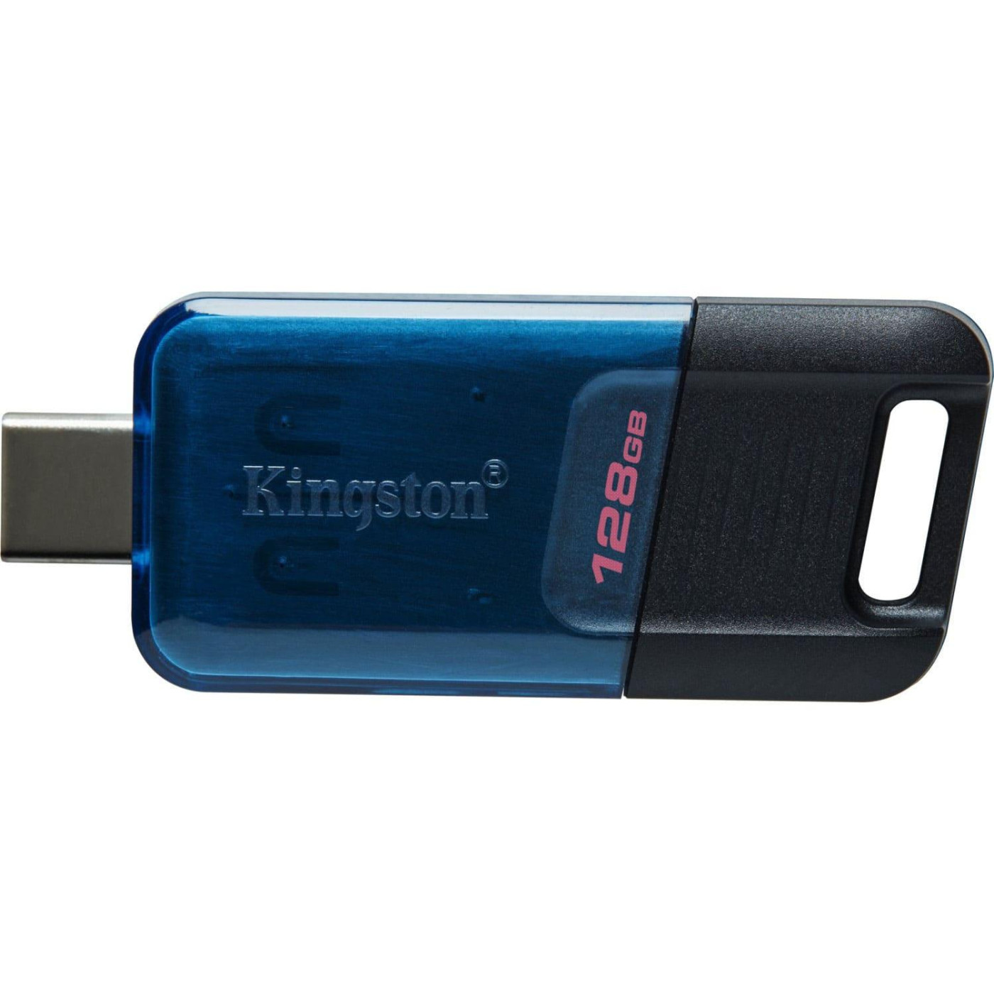 USB Flash Kingston 128GB USB 3.2 Data Traveler 80M Type-C Black/Blue, Retail