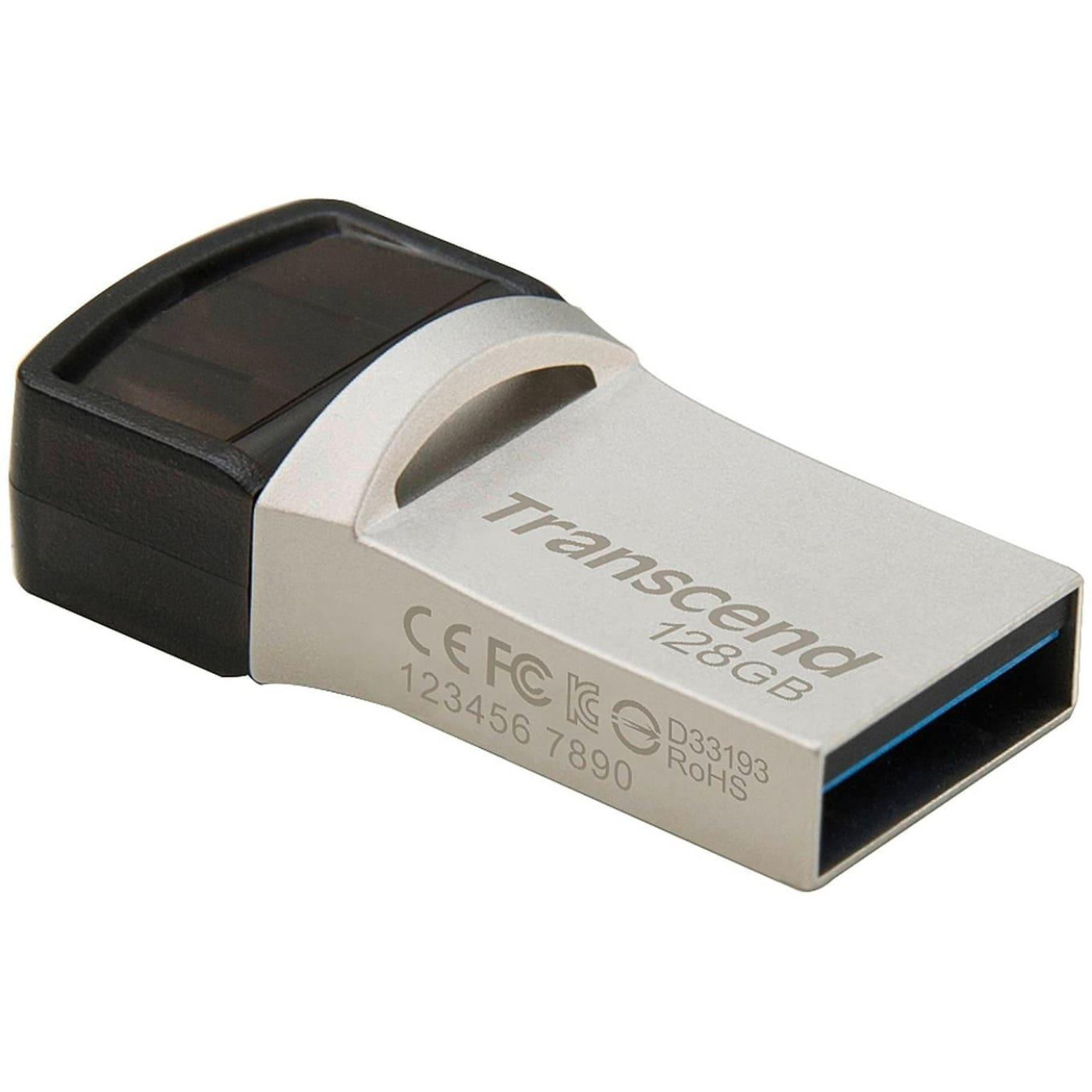 Флеш-накопитель Transcend 128GB JetFlash 890 Silver USB 3.1/Type-C (TS128GJF890S)
