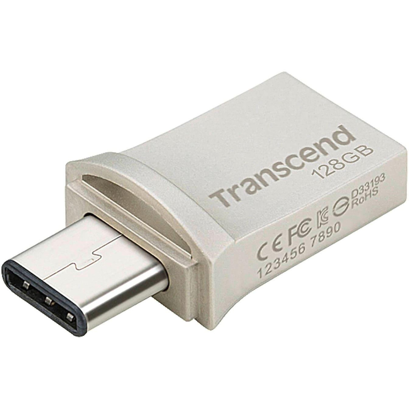 Флеш-накопитель Transcend 128GB JetFlash 890 Silver USB 3.1/Type-C (TS128GJF890S)