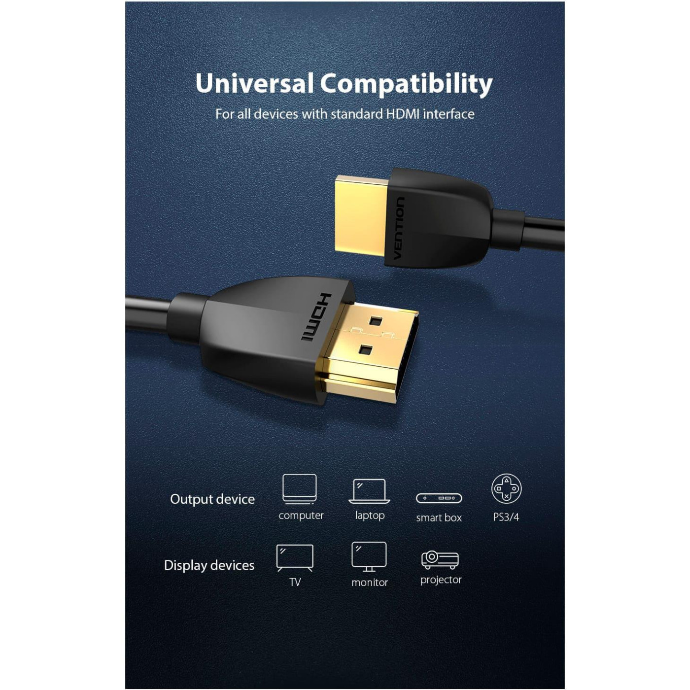 Кабель Vention HDMI-HDMI V 2.0 2 м (AAIBH)