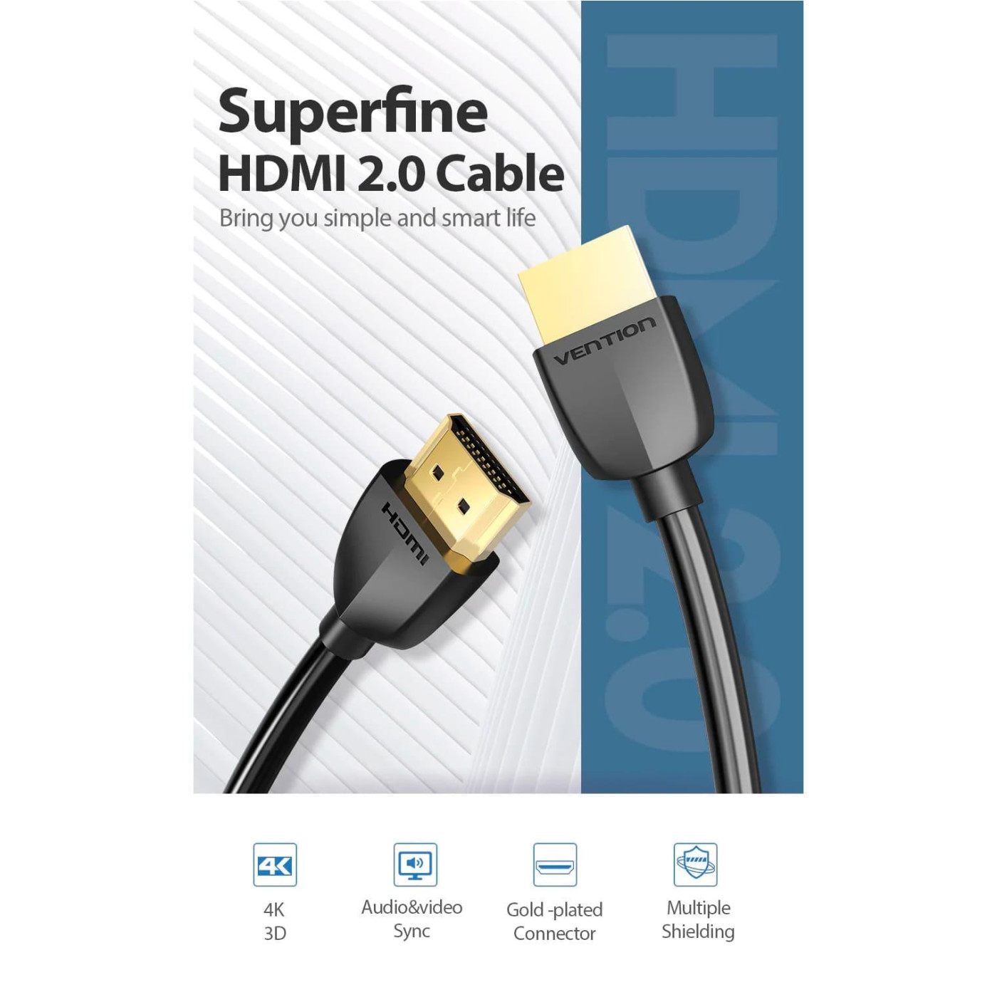 Кабель Vention HDMI-HDMI V 2.0 2 м (AAIBH)