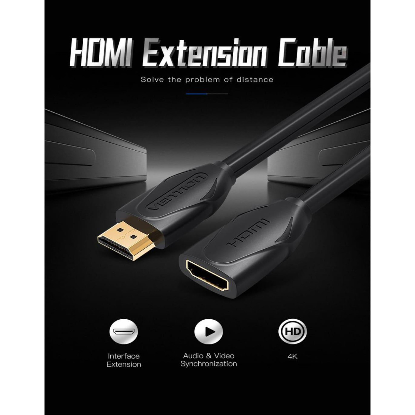 Кабель Vention HDMI-HDMI V 2.0 2 м (VAA-B06-B200)