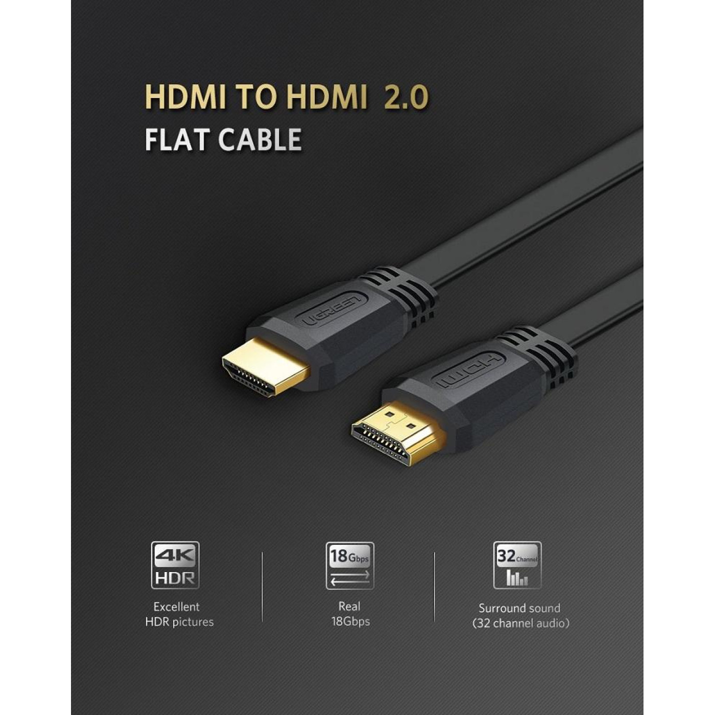 Кабель Ugreen HDMI-HDMI V 2.0 2 м (UGR-70159)