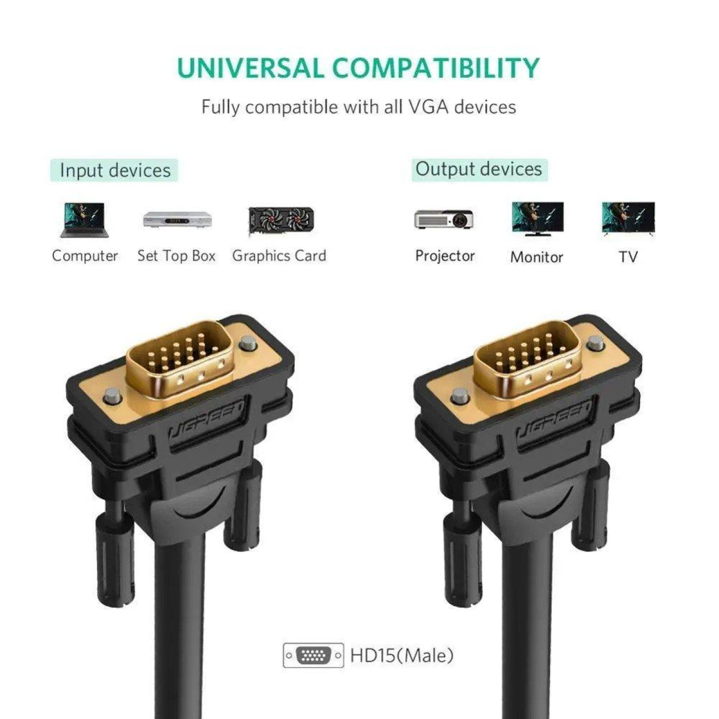Кабель Ugreen VGA-VGA 1 м (UGR-11673)