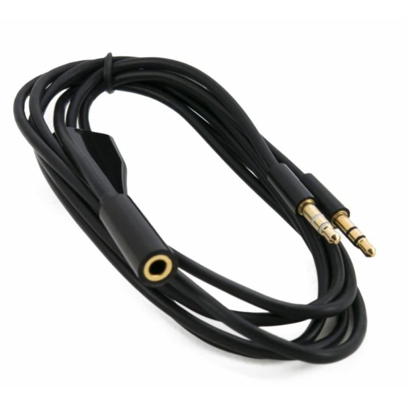 Аудио-кабель Extradigital (KBA1646) 2x3.5 мм (M) - 3.5 мм (F), 1.5 м, Black