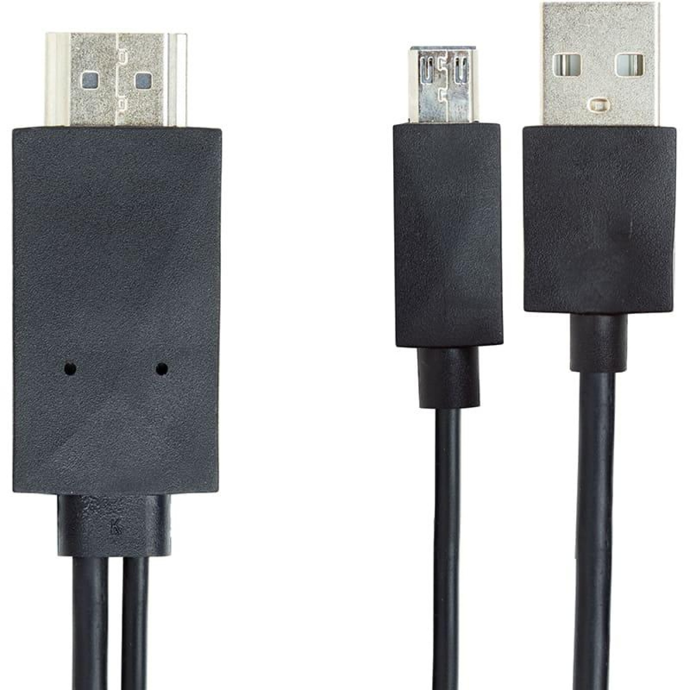 Кабель мультимедійний HDMI to microUSB (11 pin) + USB, 1.8m, (MHL) PowerPlant (CA910861)