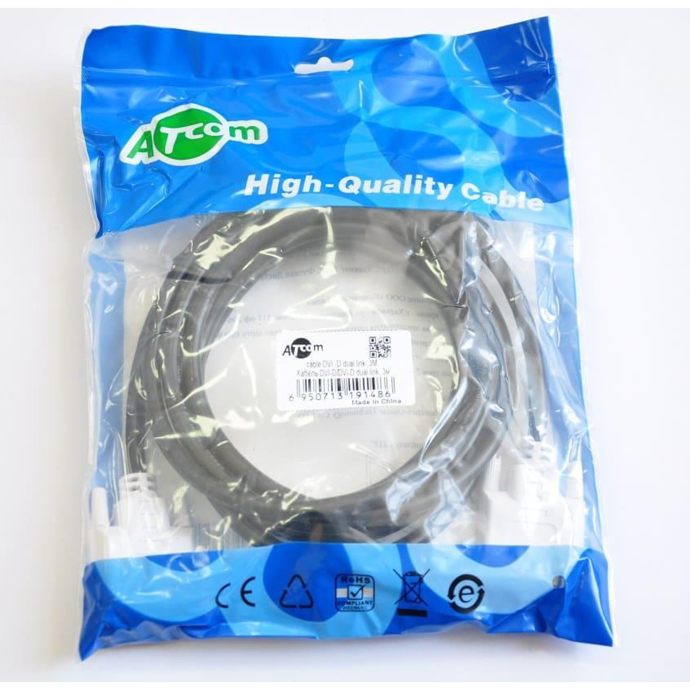 Кабель ATcom DVI-DVI 3 м (9148)