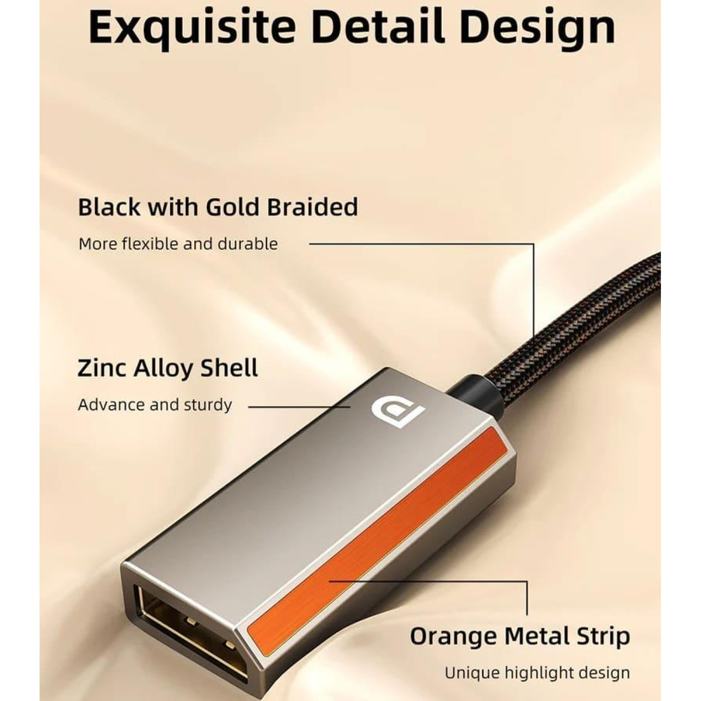 Адаптер Сabletime DisplayPort - USB Type-C (F/M), 0.2 м, Gray (CP16A)