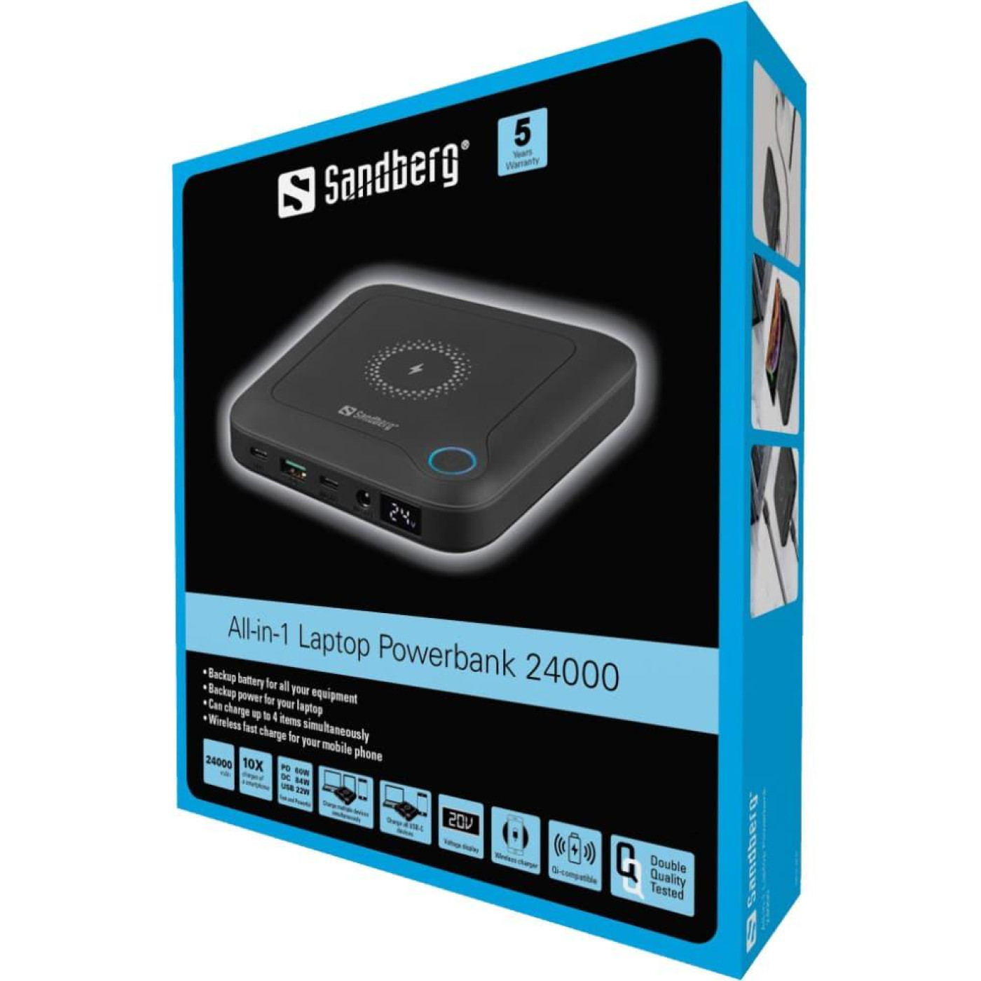 Павербанк Sandberg Black 24 000 mAh / 84 Вт (420-57)