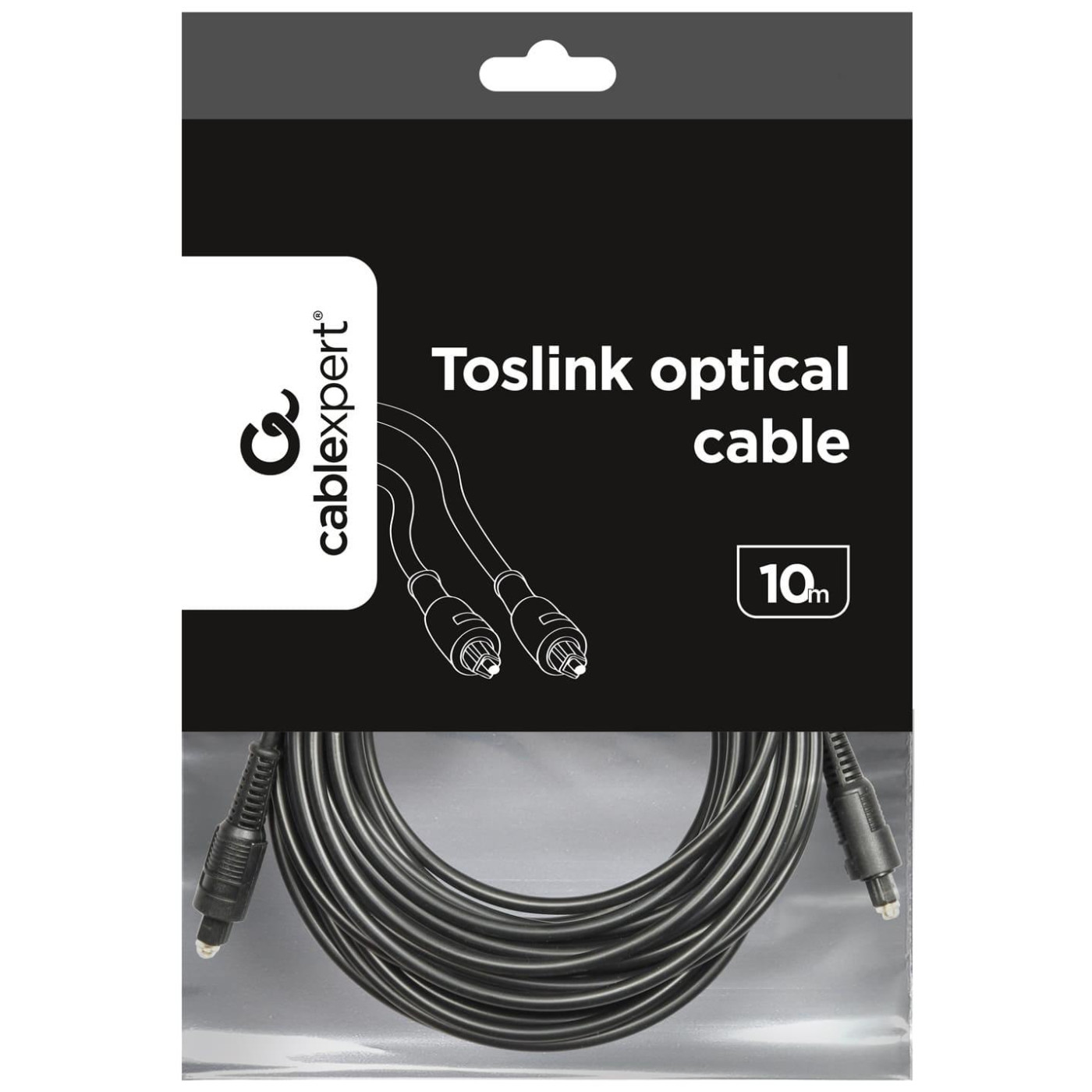 Аудио-кабель Cablexpert Toslink, 10м, Black (CC-OPT-10M)