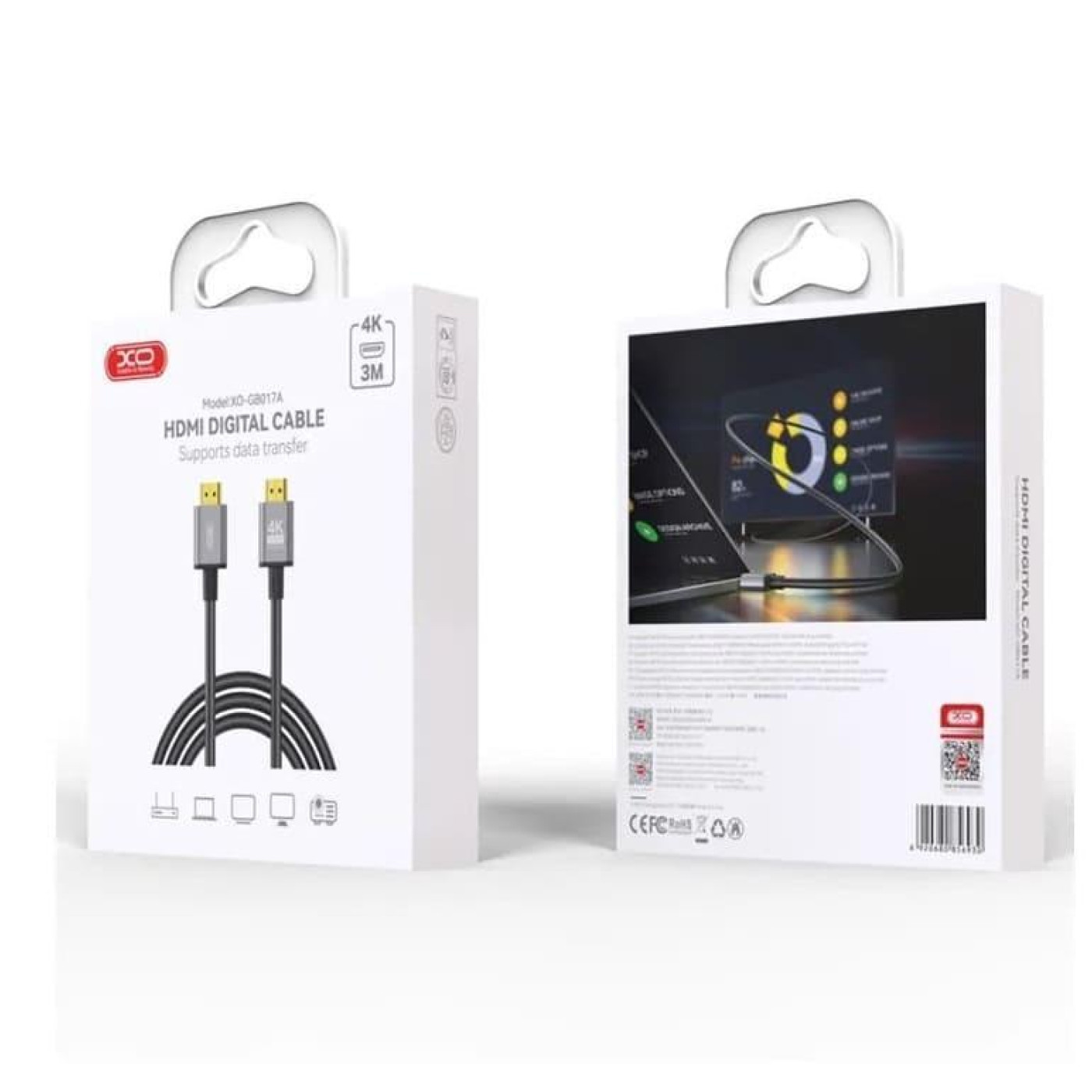 Кабель XO HDMI-HDMI V 2.0 3 м (GB017A-HDMI.tranish)