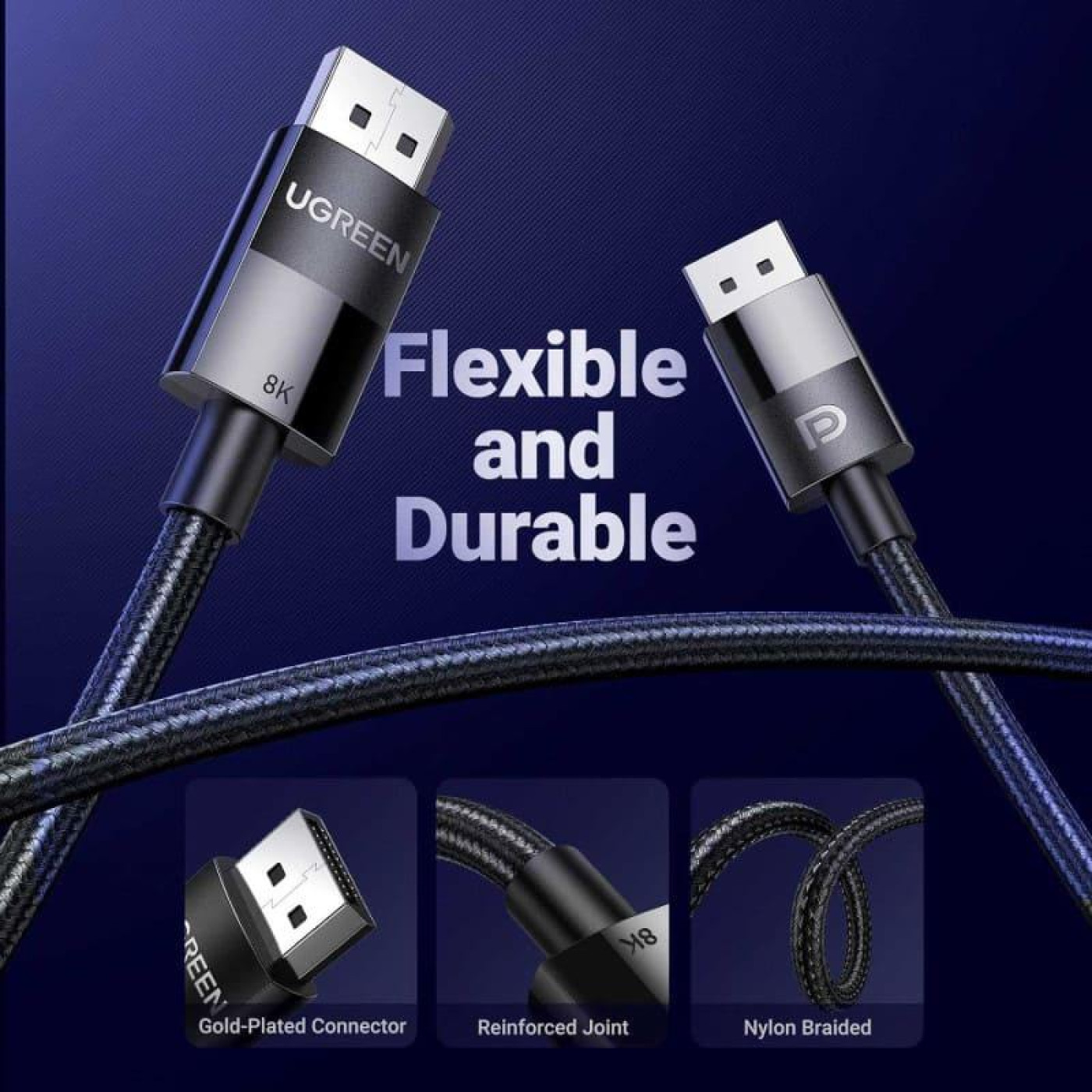 Кабель Ugreen DisplayPort-DisplayPort V 1.4 1.5 м (80391)