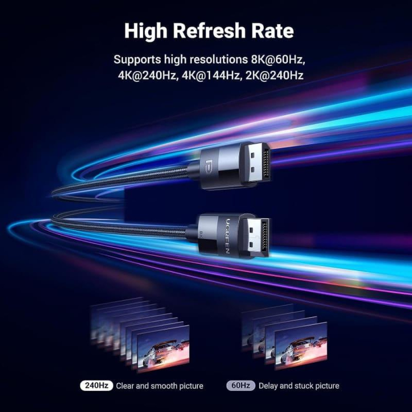 Кабель Ugreen DisplayPort-DisplayPort V 1.4 1.5 м (80391)