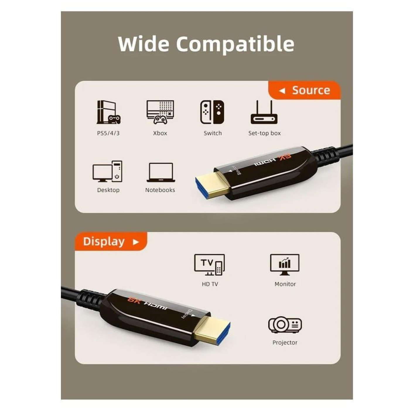 Кабель Cabletime HDMI-HDMI V 2.1 100 м (CA914555)