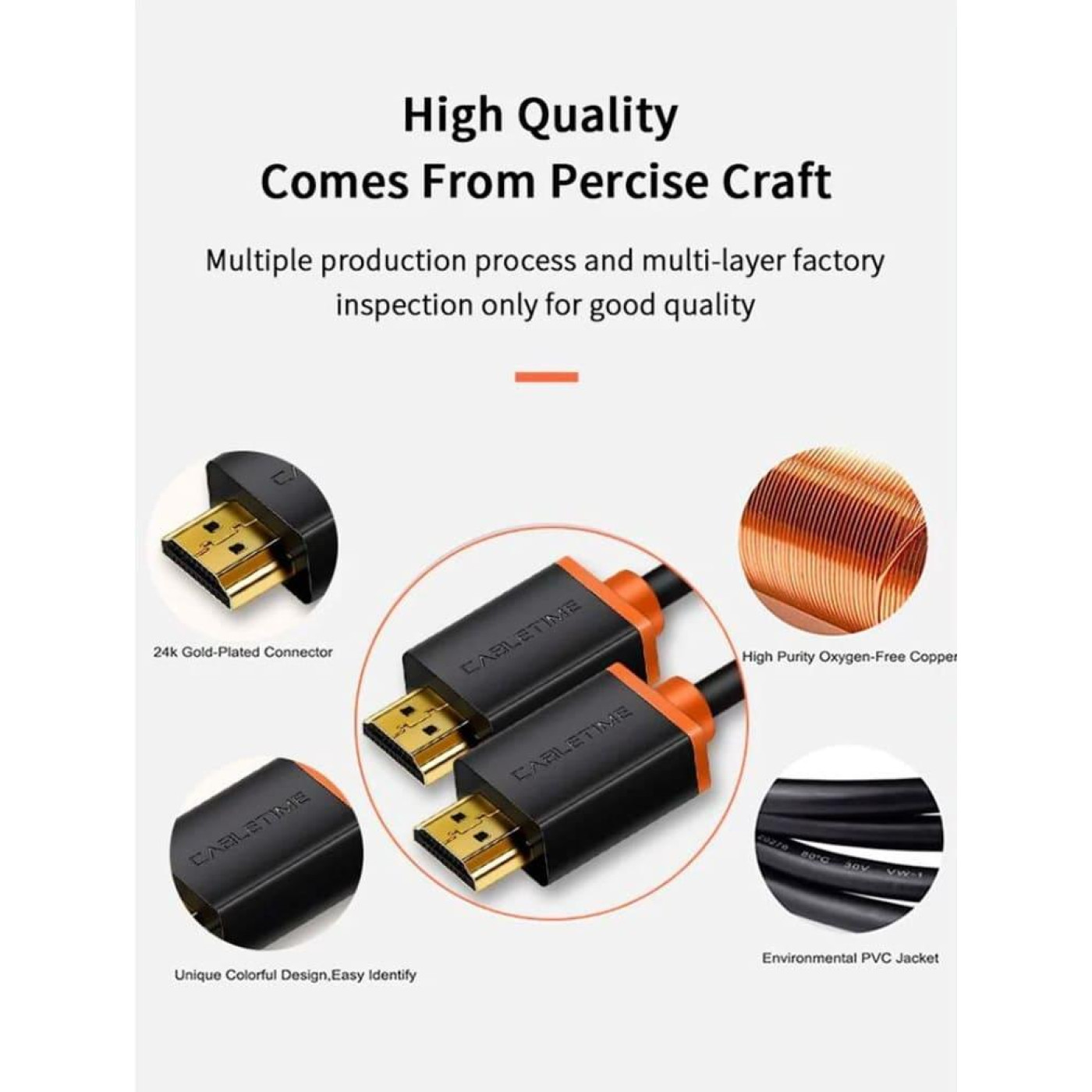 Кабель Cabletime HDMI-HDMI V 2.0 1 м (CA915293)