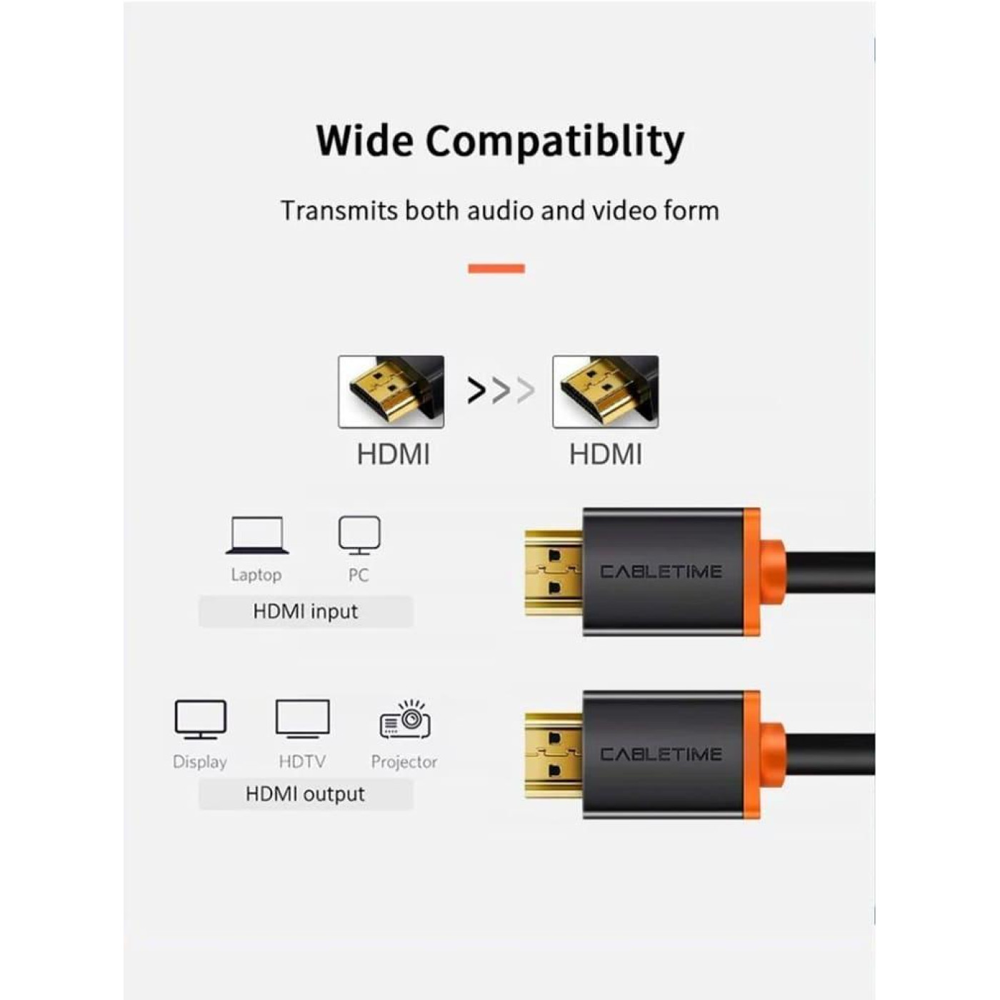 Кабель Cabletime HDMI-HDMI V 2.0 5 м (CA915309)