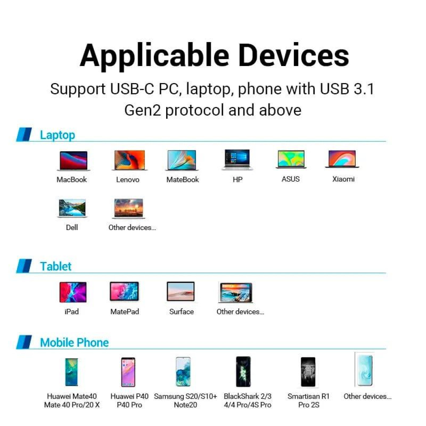 Кабель Vention HDMI-Type-C V 2.0 1.5 м (CRBBG)
